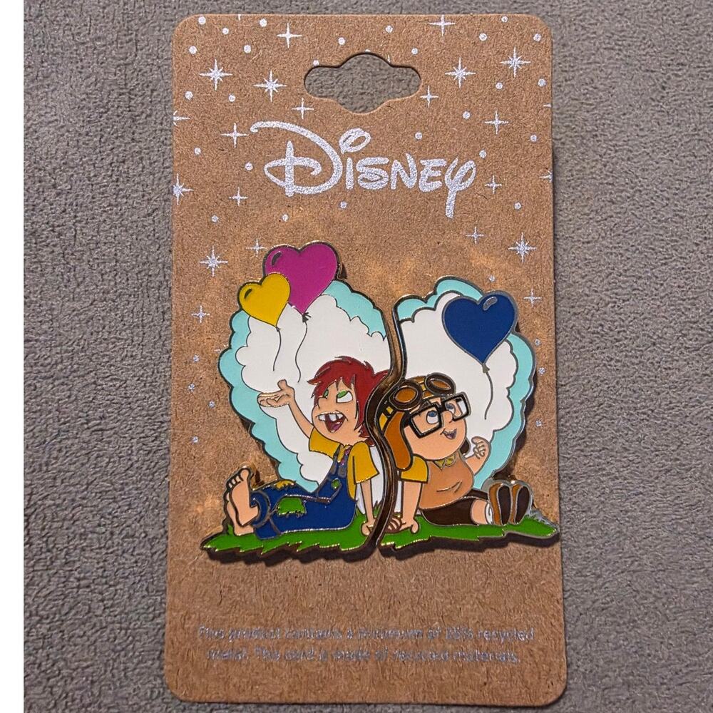Disney Pixar Up Carl & Ellie Cloud Enamel Pin Set - BoxLunch Exclusive